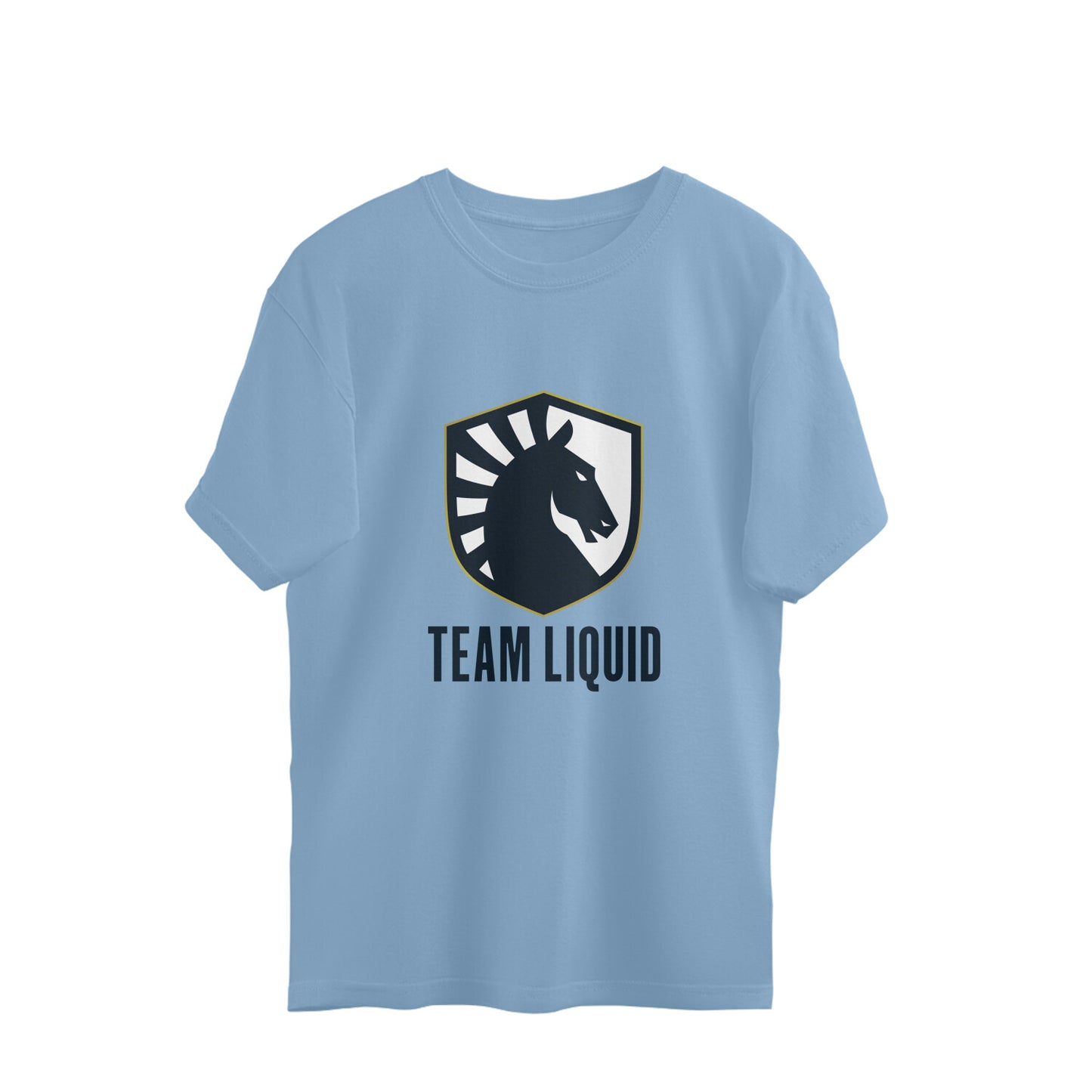 Light blue t-shirt with Team Liquid logo on a white background